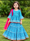 Blue girl lehanga set-S2079