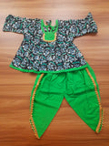 Girl dhoti green