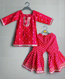 kurti and sharara set Red-S321