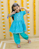 Bandhani kurti And Afgani Pant 💙-S482