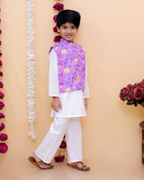 Boy kurta pajama and jacket set-S953