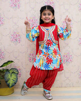 PATIALA SALWAR AND ATTACHED JACKET SET-S2021