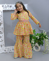 Cotton Indowestern Co-ord set with belt-S1330