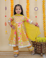 KURTI SHARARA AND PANT SET-S1711