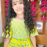 Kurti and sharara set green-S204