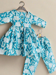 Cotton Co-ord Set blue 💙-S370