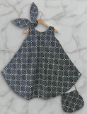 Umbrella Frock with hairband and bag-S84