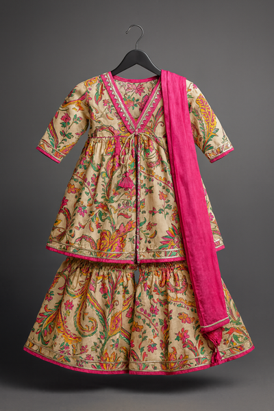 KURTI SHARARA WITH MIDDLE SLIT-S502