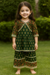 KURTI PLAZZO SET Green-S678