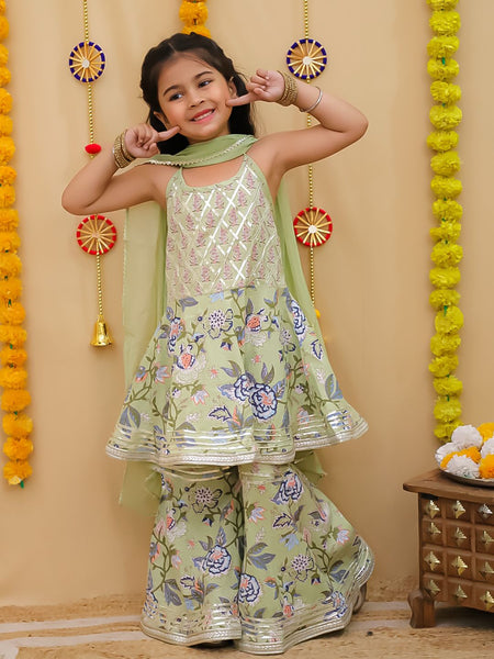 KURTI SHARARA AND DUPATTA SET