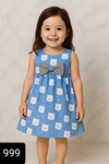 Blue polka frock-999
