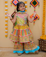 Heavy Cotton Kurti Sharara And Dupatta Set