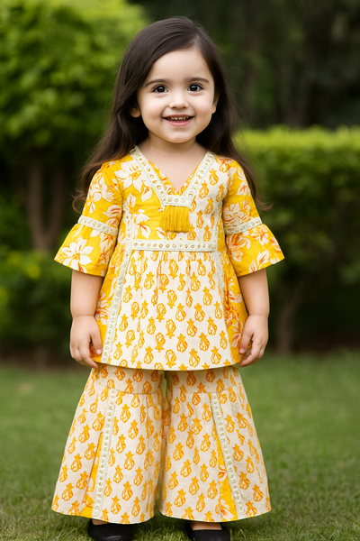 STYLISH KURTI AND SHARARA SET-S2333