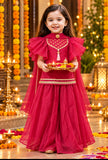 Chanderi Silk kurti And plazo skirt with dupatta