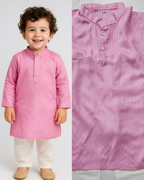 Cotton Lurex kurta and Pajama Set