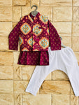 Boy kurta pajama and jacket set-S388