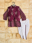 Boy dhoti kurta and jacket set-S1120