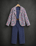 CROP TOP PANT AND BLAZER SET-💙S2024