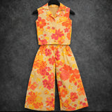 Notched collar sleeveless co-ord sets-S1311