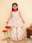 KURTI SHARARA AND DUPATTA SET PINK