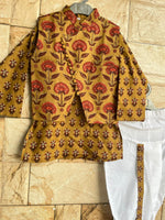 Dhoti Kurta And Jacket Set-S1805