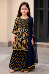 Angarakha Garara with Dupatta Set navy blue-S228