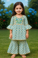 Kurti And Sharara Set embroidery work 🪡🕊️-S803