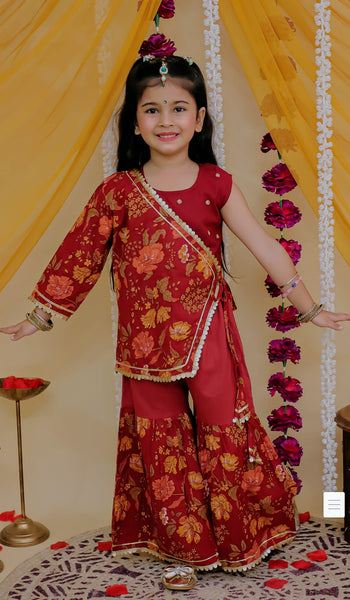 Shrug Choli And Sharara Set-S2241