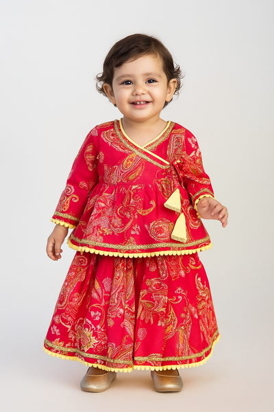 Angarakha Kurti And Skirt Set-S1032