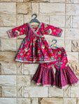 Angarakha And Sharara Set gota work pink