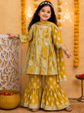 COTTON KURTI SHARARA AND DUPATTA SET-S2162
