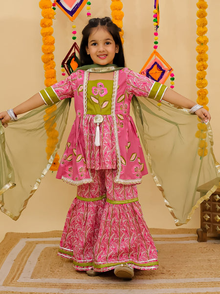 KURTI SHARARA AND DUPATTA SET-S669