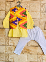 Kurta Pajama And Jacket Set-S2446