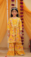 Shrug Choli And Sharara Set-S817