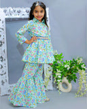 Cotton Indowestern Co-ord set with belt-S1331