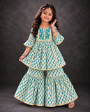 Kurti And Sharara Set embroidery work 🪡🕊️-S803