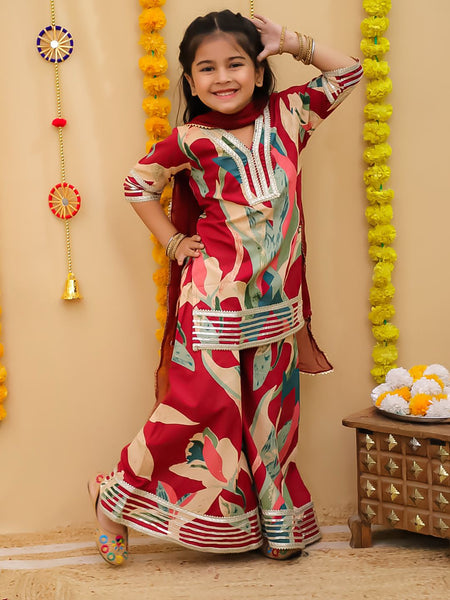 KURTI SHARARA AND DUPATTA SET