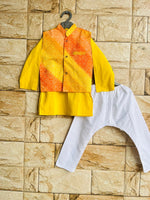 Boy kurta pajama and jacket set 🌼-S663