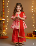 KURTI SHARARA AND DUPATTA SET-S1394