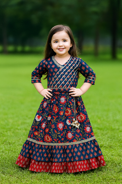Cotton lehanga choli set 💙-S1160