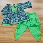 Girl dhoti green