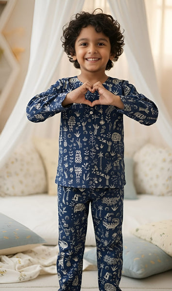 Unisex Cotton Night Suit-S737