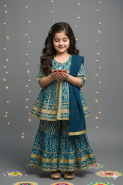 Kurti Sharara And Dupatta Set-S163