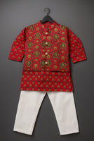 KURTA PAJAMA AND JACKET SET-S861