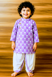 Boy dhoti kurta set purple-S1903