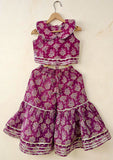 INDOWESTERN CROP TOP WITH SHARARA-S1405
