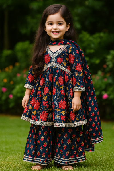 Nyra Cut Kurti Sharara And Dupatta Set-S328