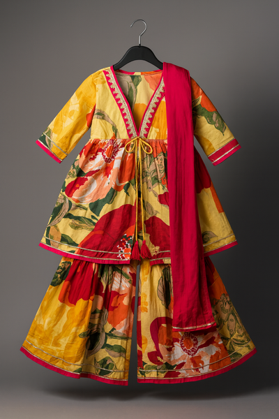 KURTI SHARARA WITH MIDDLE SLIT-S501