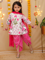 Peplum top with dhoti and dupatta-S2404
