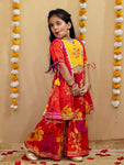 Attached shrug top and sharara